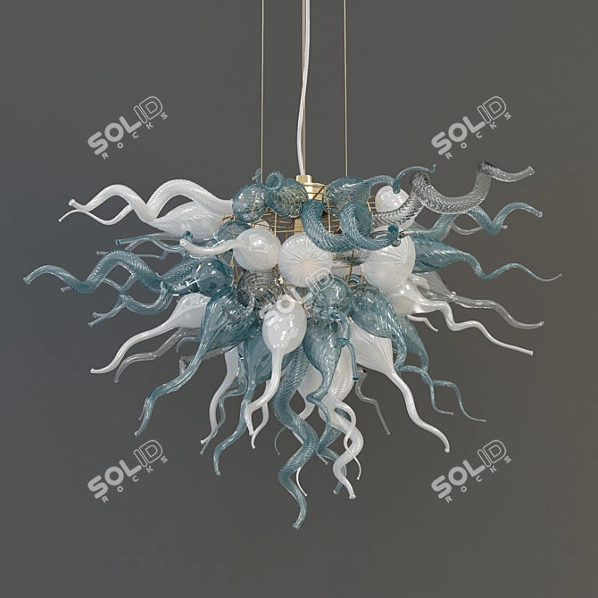 Lulu Handblown Glass Chandelier 3D model image 1