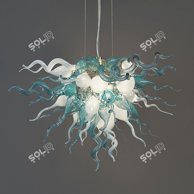 Lulu Handblown Glass Chandelier 3D model image 2