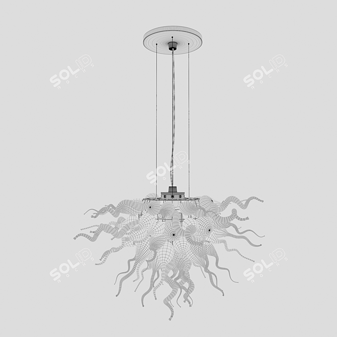 Lulu Handblown Glass Chandelier 3D model image 3