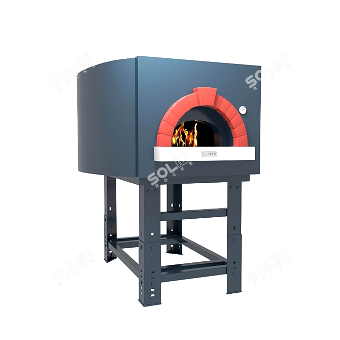 AS Term D140S: Professional Wood-Fired Pizza Oven 3D model image 2