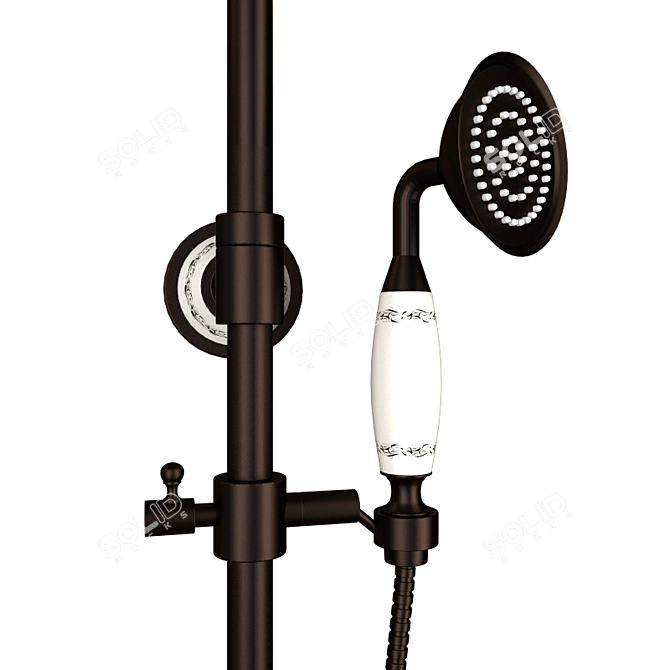 Adjustable Height Shower Unit 3D model image 3