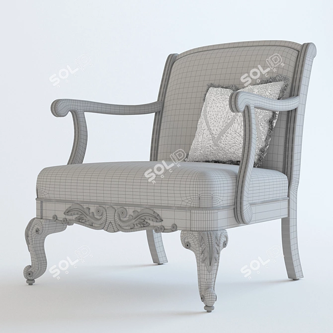 Elegant Maravilla Arm Chair 3D model image 2