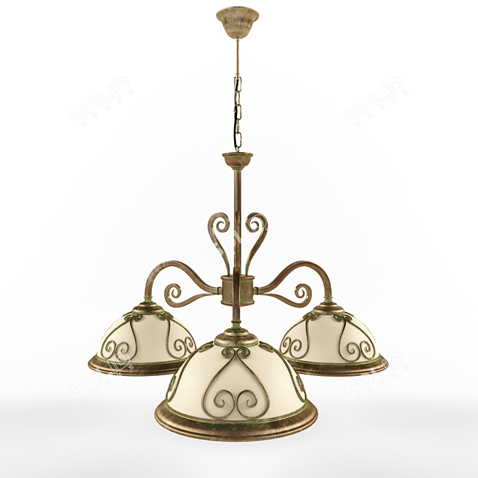 Elegant Kemar Verda VE3 Lighting 3D model image 1