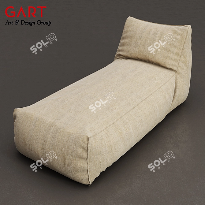 Elegant Italian Spa Chaise 3D model image 2