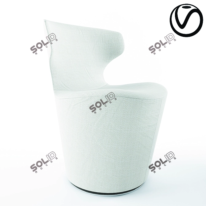 Sleek Modern Chair 3D model image 3