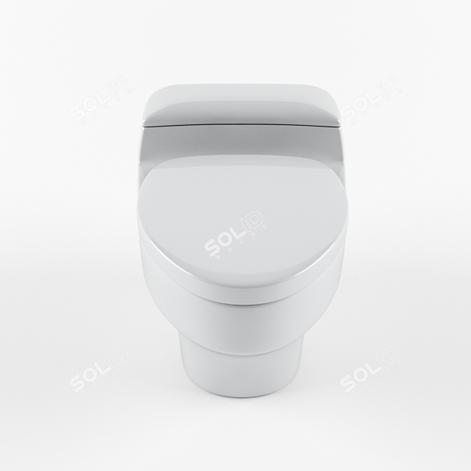 Sleek Vision One Piece Toilet 3D model image 2