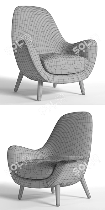 Poliform Mad King Armchair | Modern Design, Vray Compatibility 3D model image 3