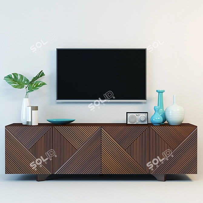 Modern Rosanna Ceravolo Media Console 3D model image 1