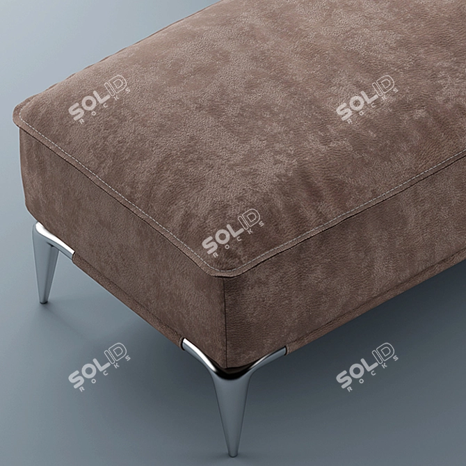 Sleek Rectangular Pouf: Roche Bobois 3D model image 3