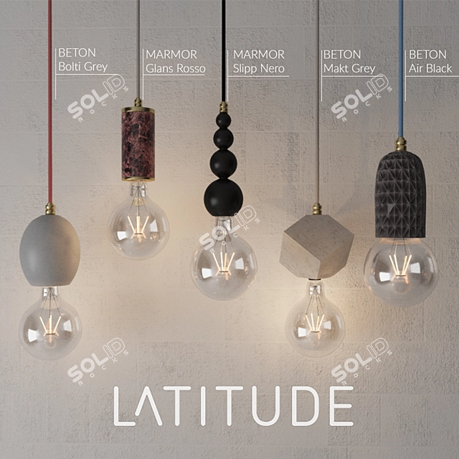 Modern Concrete and Marble Lighting 3D model image 1