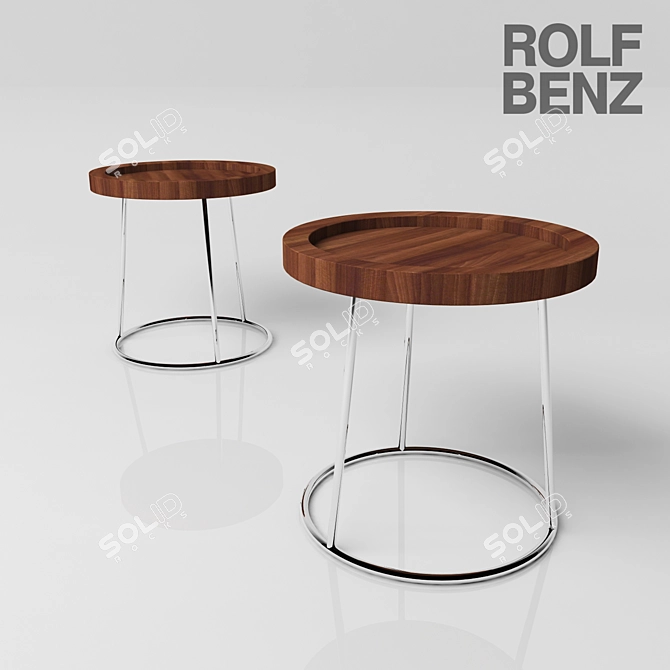 Modern Rustic Oak Coffee Table 3D model image 1
