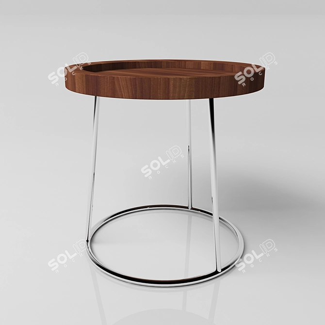 Modern Rustic Oak Coffee Table 3D model image 3