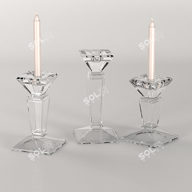 Boho Candle Holders 3D model image 1