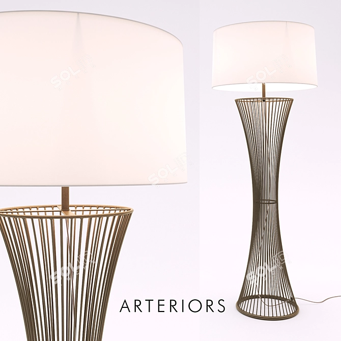 Arteriors Camille Floor Lamp: Elegant Lighting Solution 3D model image 1
