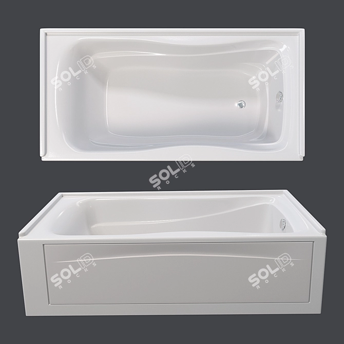 Kohler Mariposa 72" Alcove Bath 3D model image 2