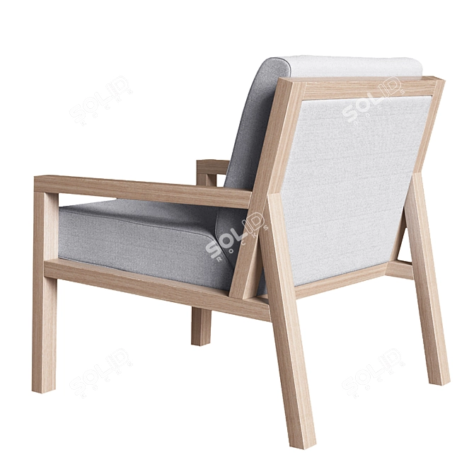 Elegant Paris Armchair by Very Wood 3D model image 2