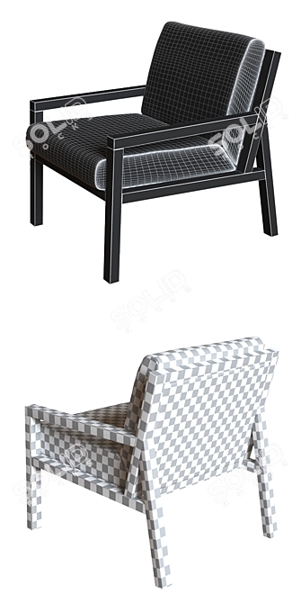 Elegant Paris Armchair by Very Wood 3D model image 3