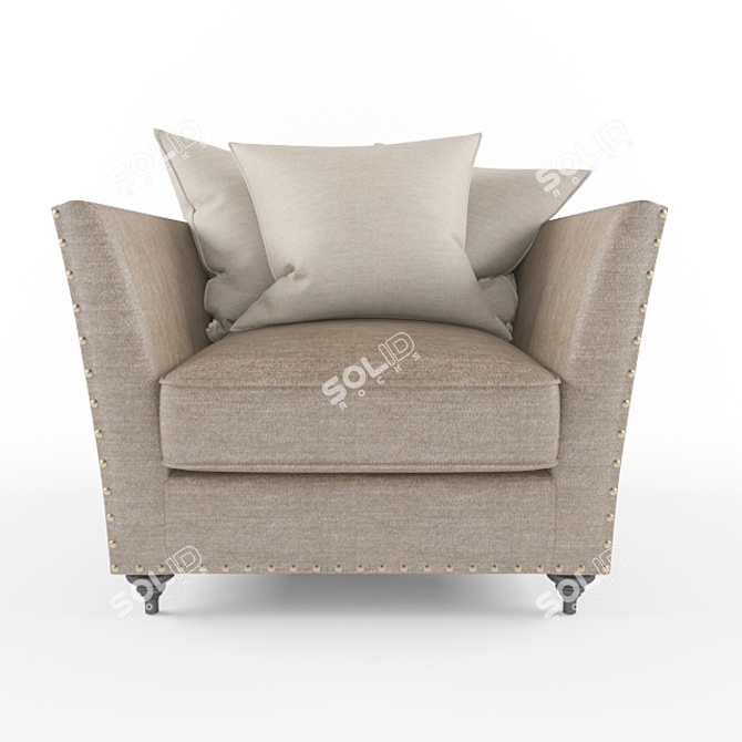 Elegant Jacquelin Armchair 3D model image 2