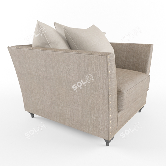 Elegant Jacquelin Armchair 3D model image 3