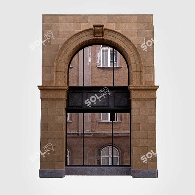 Graceful Arch Window | Timeless Elegance 3D model image 1