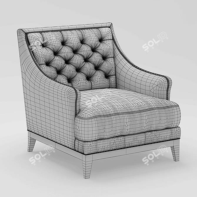 Elegant EPOQ Armchair by Roche Bobois 3D model image 3