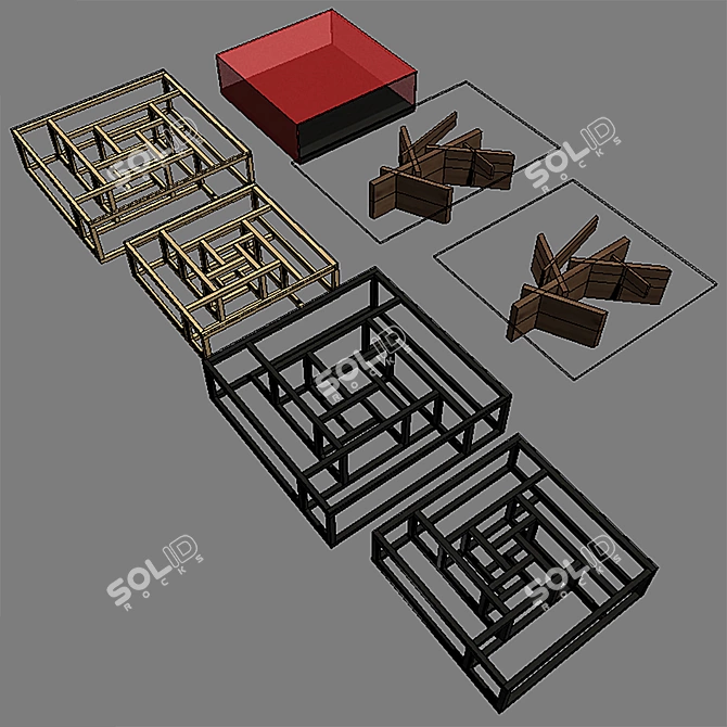 Modern Ligne Roset Low Tables 3D model image 3