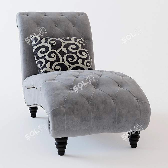 Natalia Chaise Lounge: Elegant Comfort 3D model image 3