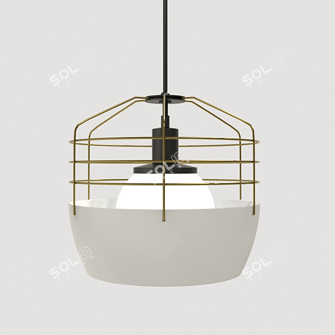 Urban Chic: Bluff City Pendant 3D model image 1