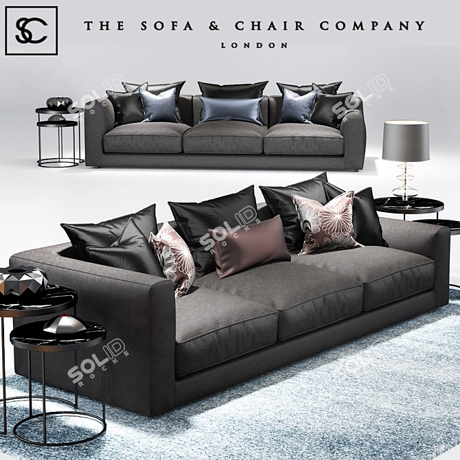 Elis Sofa Set: Luxury and Elegance 3D model image 1