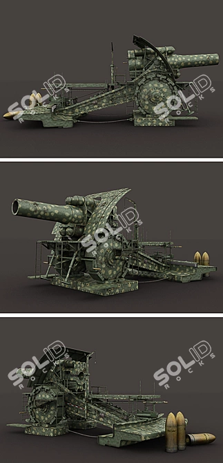 Goliath 420-mm Mortar 3D model image 3