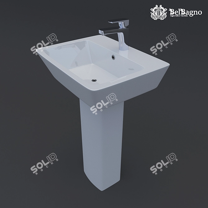 BelBango MONTI Ceramic Sink 3D model image 1