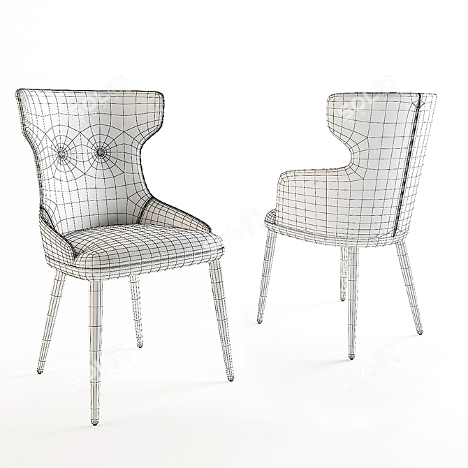 Sleek and Sophisticated: Porada Andy Chair 3D model image 3