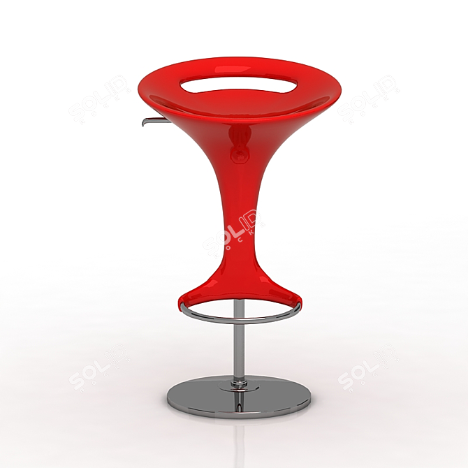 Sleek Adjustable Barstool: Discovery 3D model image 1