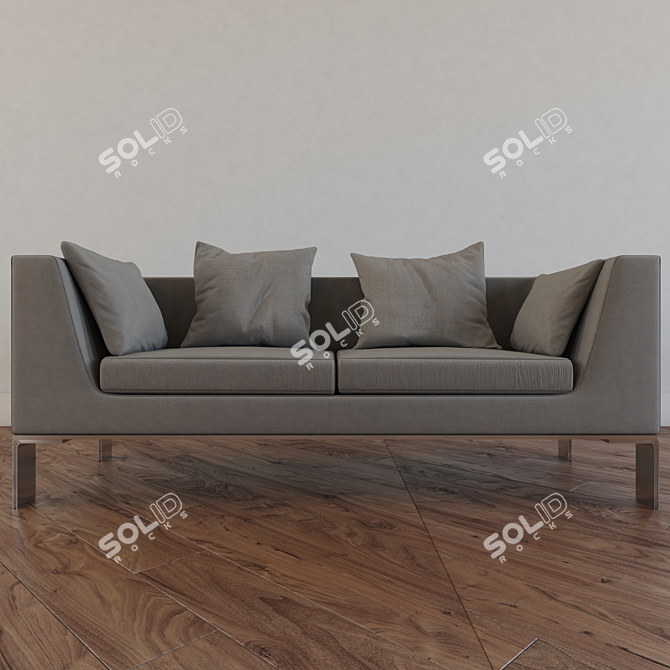 Sleek, Stylish Ultra Modern Sofa 3D model image 1