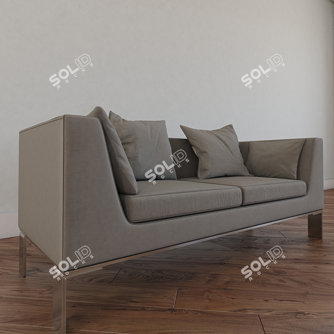 Sleek, Stylish Ultra Modern Sofa 3D model image 2