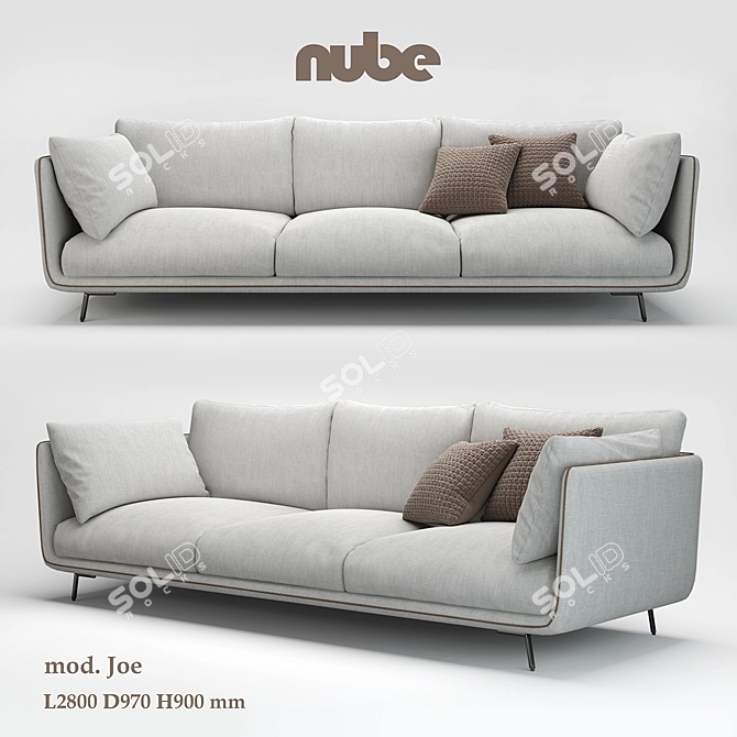 Nube Joe Sofa: Stylish and Comfortable 3D model image 1