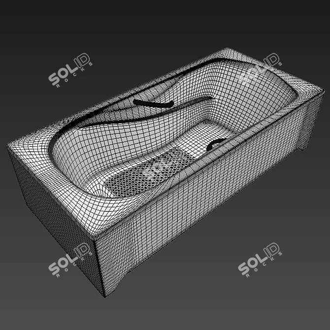 Roca Haiti: Authentic Cast Iron Bath 3D model image 3