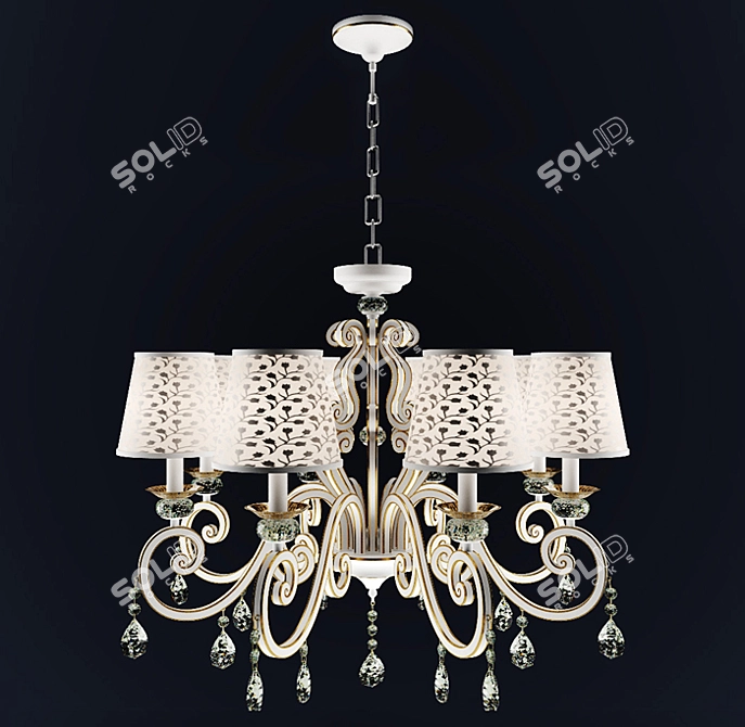 Elegant Merenga Chandelier (ARM241-08-G) 3D model image 1