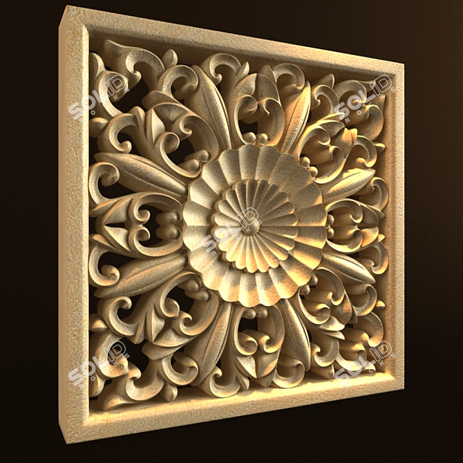 Artisan Crafted Vintage Ornament 3D model image 2