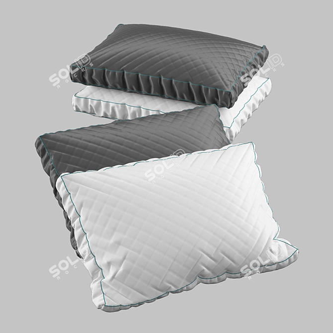Cozy Comfort Pillows Set 3D model image 2