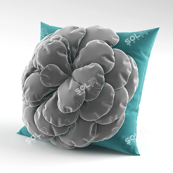 Victoria Rose Decorative Pillow 3D model image 1