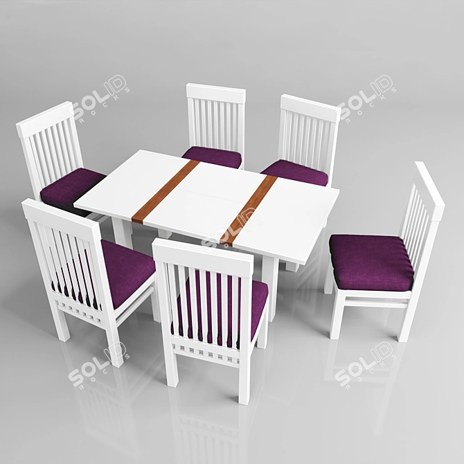 3D Max Kitchen Dining Set 3D model image 1