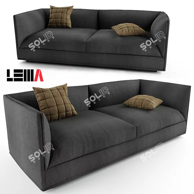 Ocean Drive: Stylish & Spacious Sofa 3D model image 1