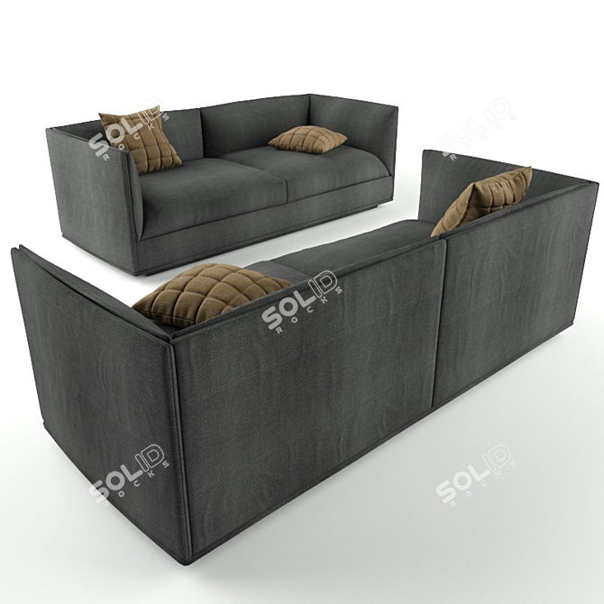 Ocean Drive: Stylish & Spacious Sofa 3D model image 2