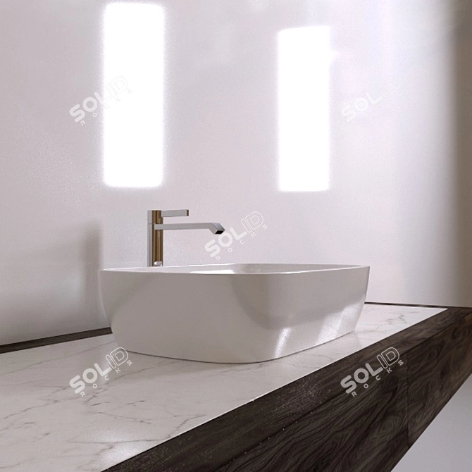 Title: Sleek Acer Washbasin 3D model image 2