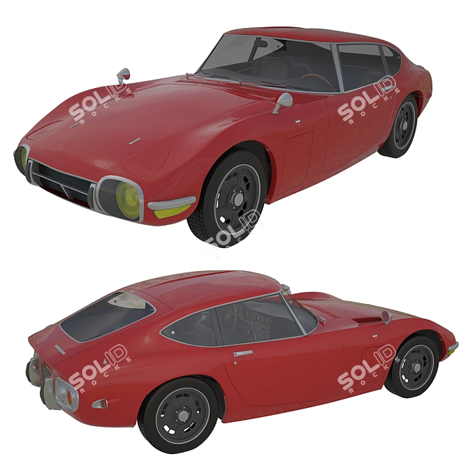 Sleek Toyota 2000GT Model 3D model image 2