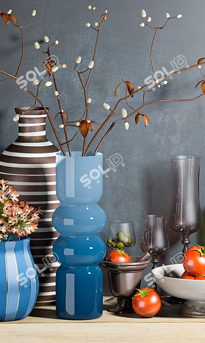 Antique-inspired Decor Set, 6-Piece 3D model image 3