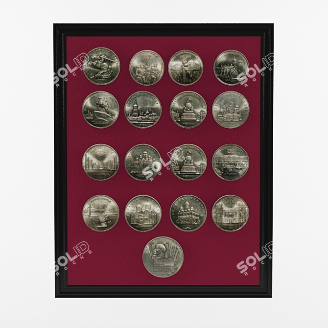 USSR Commemorative Coin Collection 3D model image 2