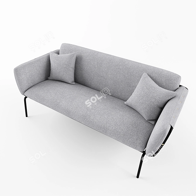 Luxurious Valet Love Seat - Stellar Works 3D model image 2