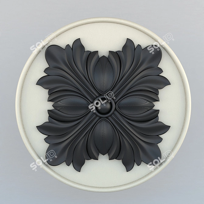 Elegant Rosette for Décor 3D model image 3